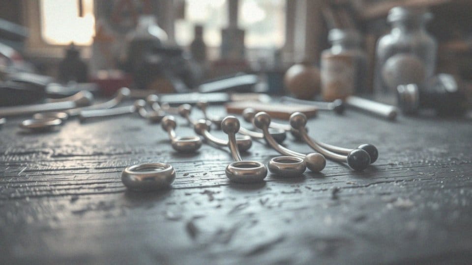 Jakie są najczęstsze materiały kolczyków do pępka?