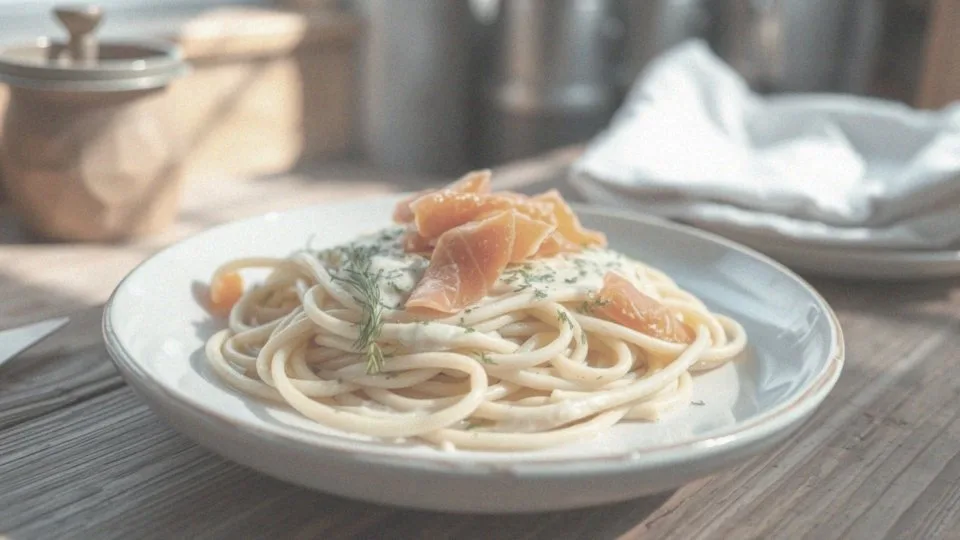 Co wyróżnia makaron z wędzonym łososiem?