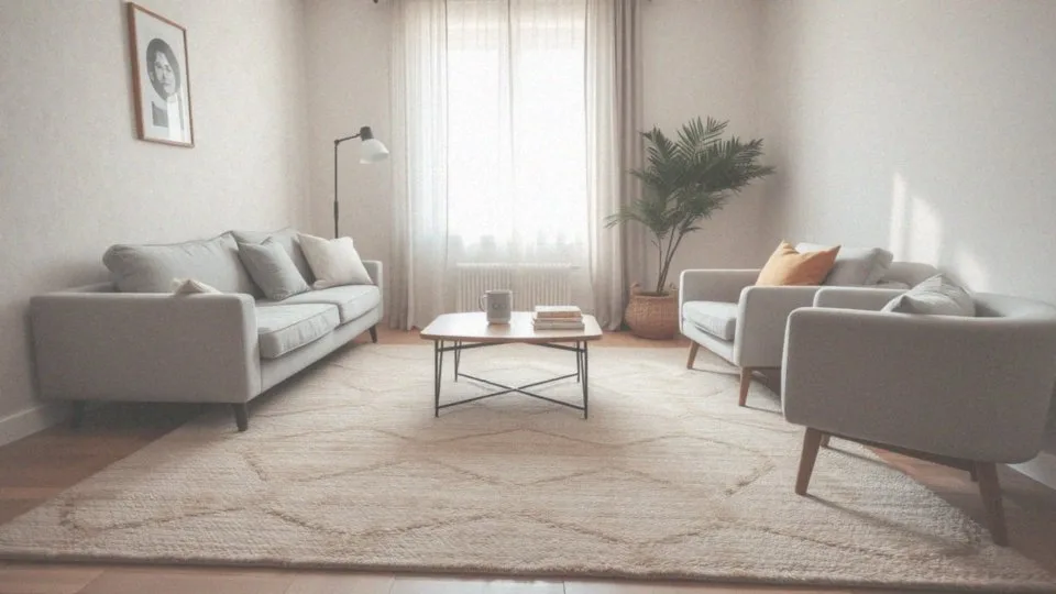 Jak dywan pełni funkcję ramy dla strefy wypoczynkowej?